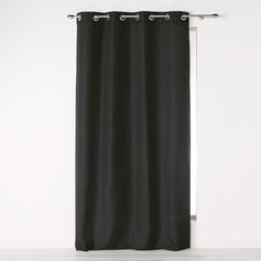 Rideau à œillets polyester noir 140x260cm