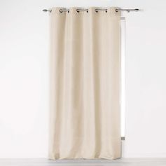Rideau à œillets polyester sable 140x260cm