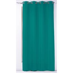 Rideau à œillets polyester uni vert céladon 140x260cm