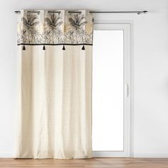 Rideau PAPAYA poly coton beige 140x240cm