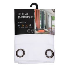 Rideau thermique occultant GALENA blanc 140x260cm