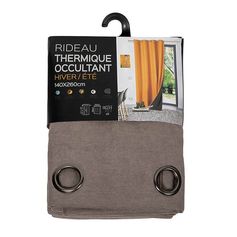 Rideau thermique occultant GALENA taupe 140x260cm