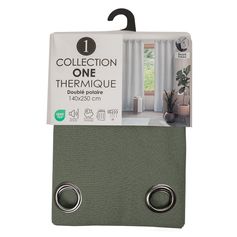 Rideau thermique occultant GASTON kaki 140x250cm