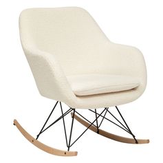 Rocking-chair bouclette OLMETO 65x80x83cm