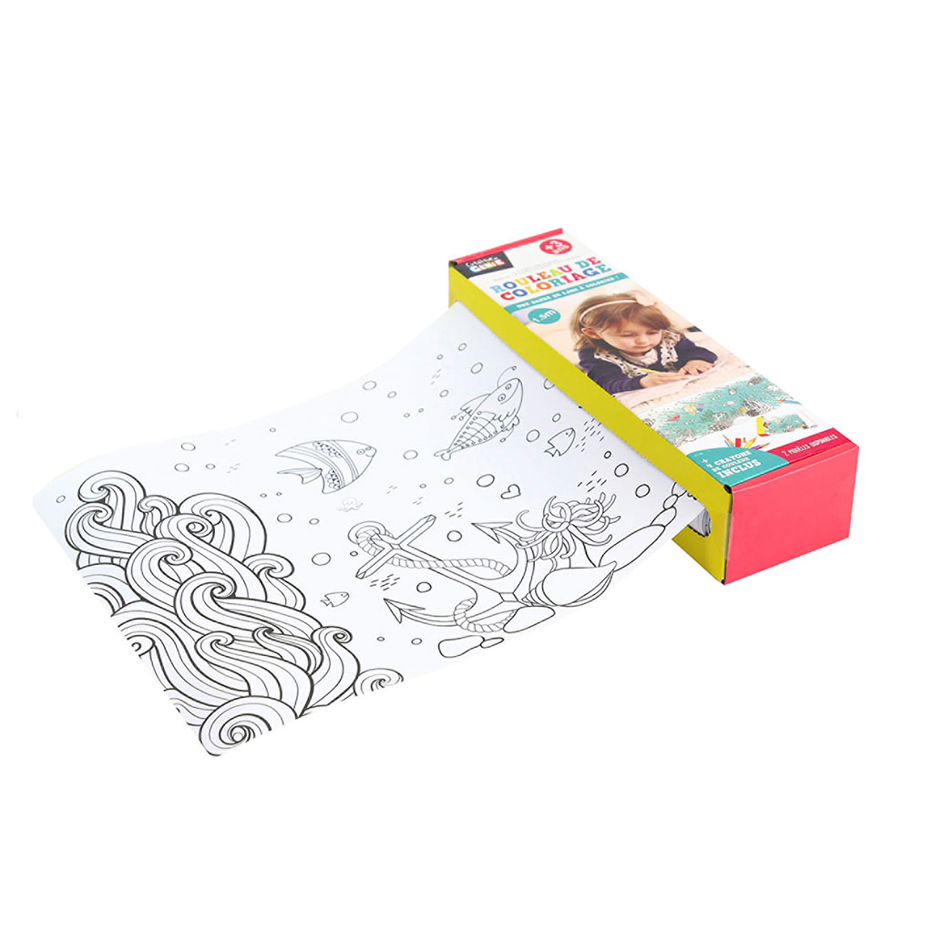 EnixwH Rouleau de Papier Dessin Coloriage pour Enfant, Rouleau de Papier à  Dessin pour Enfant, Rouleau