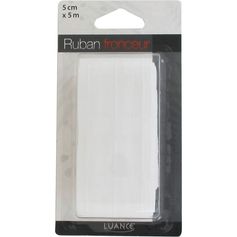 Ruban fronceur en polyester blanc 5cmx5m