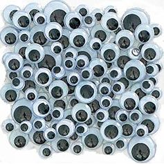 Sachet de 126 yeux mobiles noirs