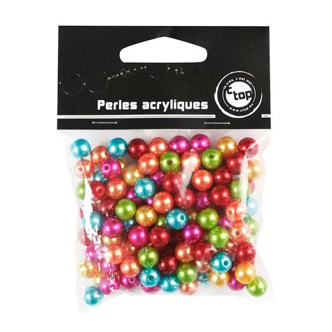 Sachet de 100 perles à repasser multicolores opaques - Centrakor
