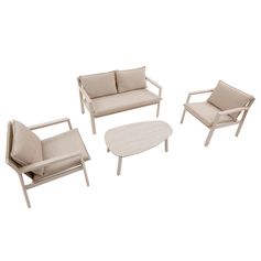 Salon de jardin 4 places FLOVIA argile