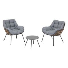 Salon de jardin duo PAOPAO gris graphite