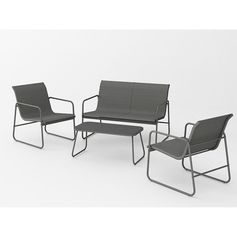 Salon de jardin métal texaline