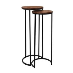 Sellette gigogne noir et marron 30x75x30cm