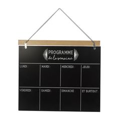 Semainier ardoise 70x50cm