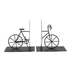 Serre livres en métal forme vélo 40x20x12cm