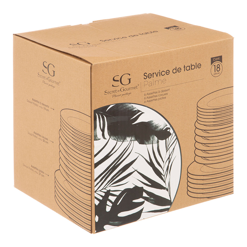 Srvic vaissll 18 piècs PALM au millur prix