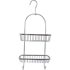 Serviteur de douche 2 paniers métal chromé 22x52x9cm