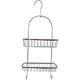 Serviteur de douche 2 paniers métal chromé 22x52x9cm