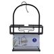 Serviteur de douche 2 paniers métal noir 28x49x12.5cm