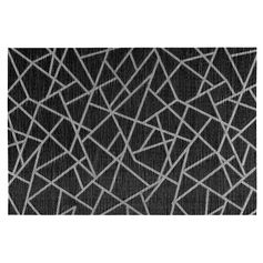 Set de table rectangulaire en toile motif craquelé noir 30x45cm