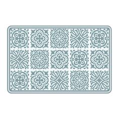 Set de table rectangulaire polypropylène carreaux de ciment bleu 28x43cm