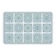 Set de table rectangulaire polypropylène carreaux de ciment bleu 28x43cm