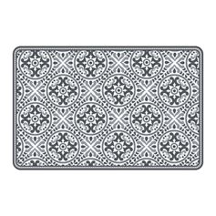 Set de table rectangulaire polypropylène carreaux de ciment noir 28x43cm