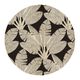 Set de table rond en jute feuille noir D 39cm