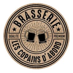 Set de table rond jute BRASSERIE D 38cm