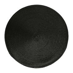 Set de table rond tressé noir D 38cm