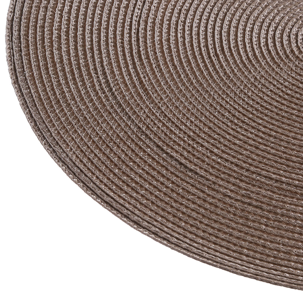 Set De Table Rond Tressé Paris Prix – 38cm – Gris Clair – Neuf Sous Blister