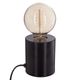Socle lampe tube métal noir à poser H 10cm