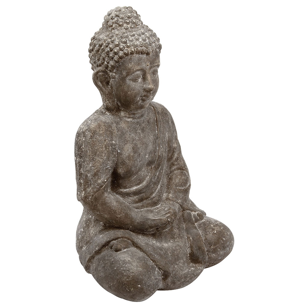 Statue Bouddha assis ciment H 46cm Centrakor