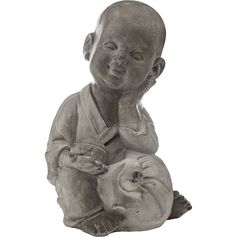 Statue Bouddha enfant assis 21.5x38.5x23cm