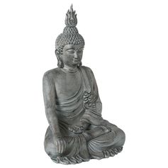 Statuette Bouddha assis en résine H 106cm