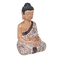 Statuette bouddha assis H 22.5cm