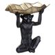 Statuette singe noire et or en métal H 35cm
