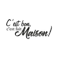 Sticker mural citation fait maison 70x20cm