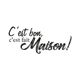 Sticker mural citation fait maison 70x20cm