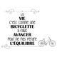 Sticker mural citation la vie à bicyclette 70x50cm