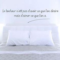 Sticker mural citation le bonheur n'est pas 20x70cm