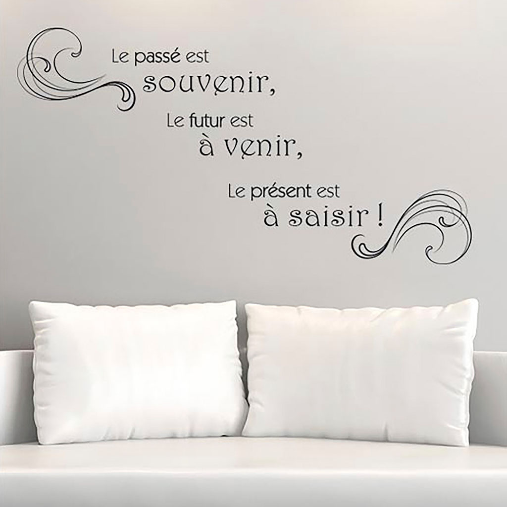 Sticker mural citation le passé est souvenir 20x70cm - Centrakor