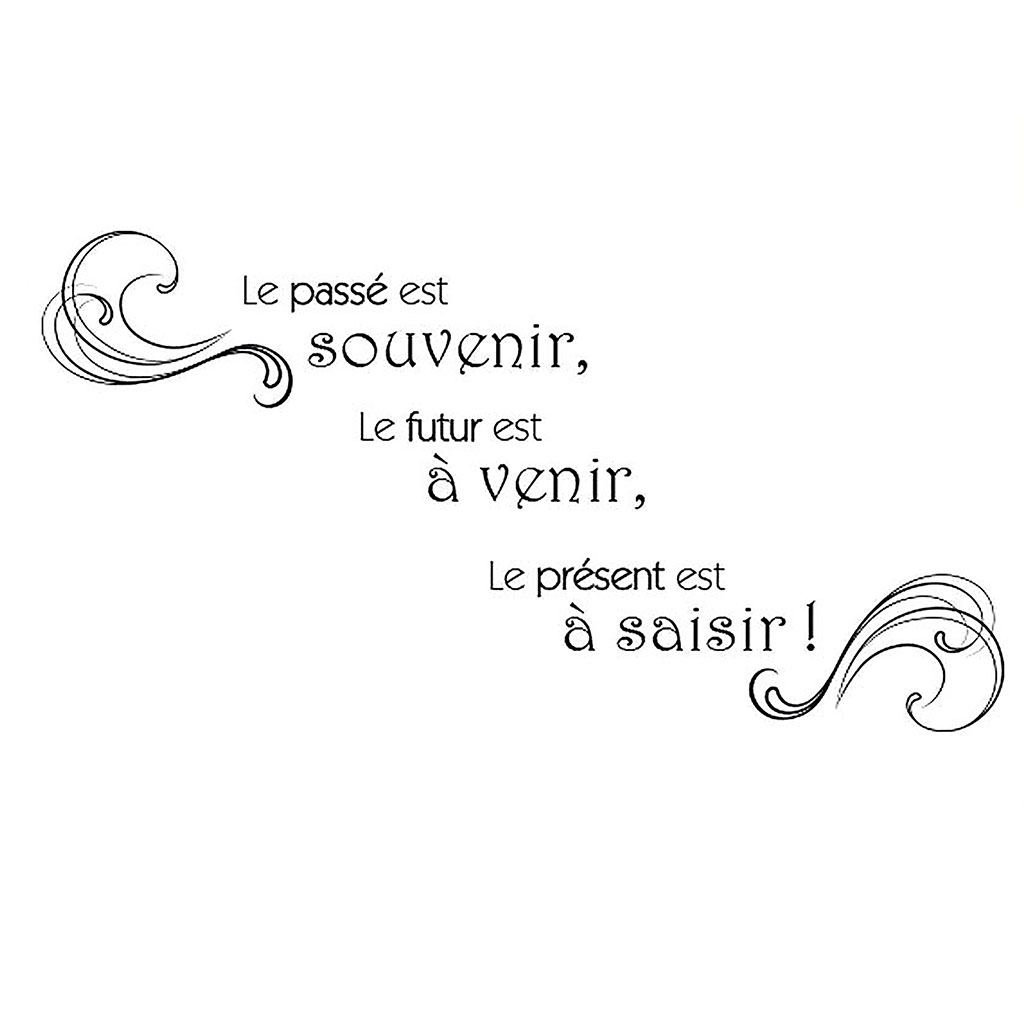 Sticker Mural Citation Le Passe Est Souvenir x70cm Centrakor