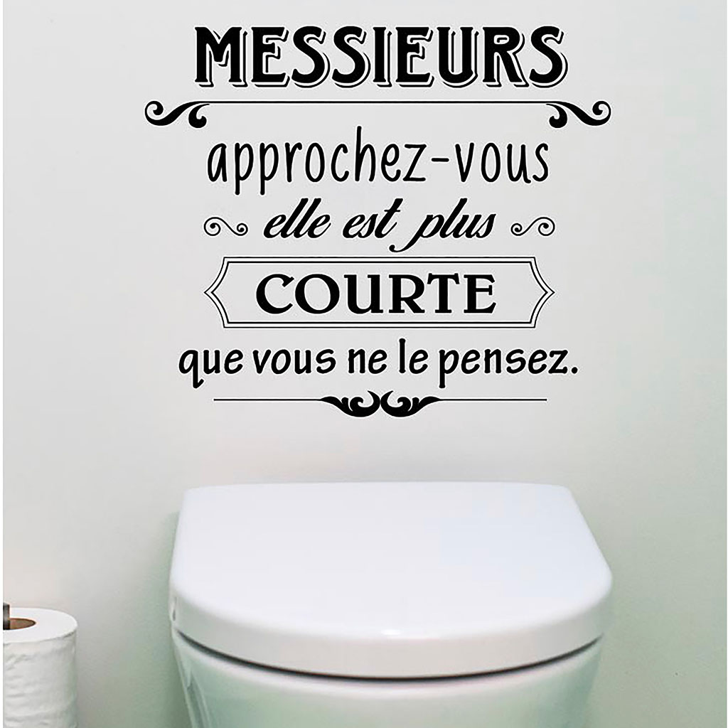 Sticker Mural Citation Messieurs 50x70cm Centrakor