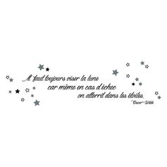 Sticker mural citation viser la lune