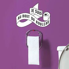 Sticker mural déco au bout du rouleau 70x20cm