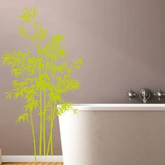 Sticker mural déco bambou 70x50cm