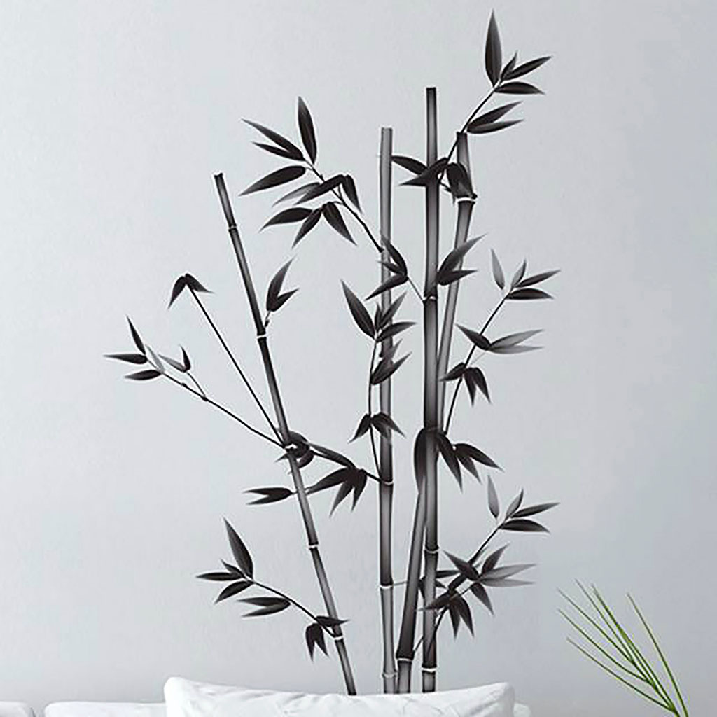 Sticker mural déco plantes suspendues 70x50cm - Centrakor