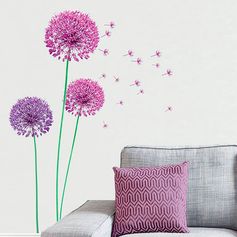Sticker mural déco fleur allium 70x50cm