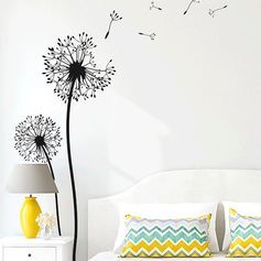 Sticker mural déco fleurs de pissenlit 70x50cm