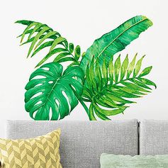 Sticker mural déco jungle 70x50cm